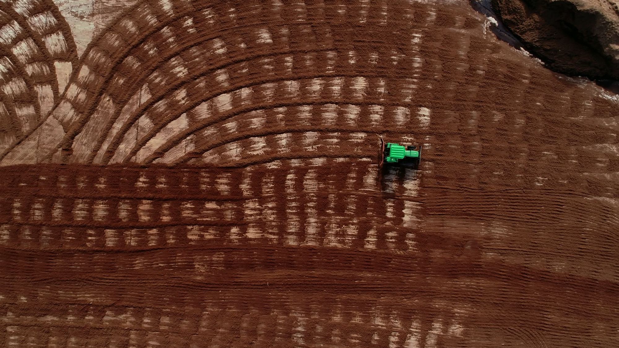 Coir drying at the processing yard in Sri Lanka
